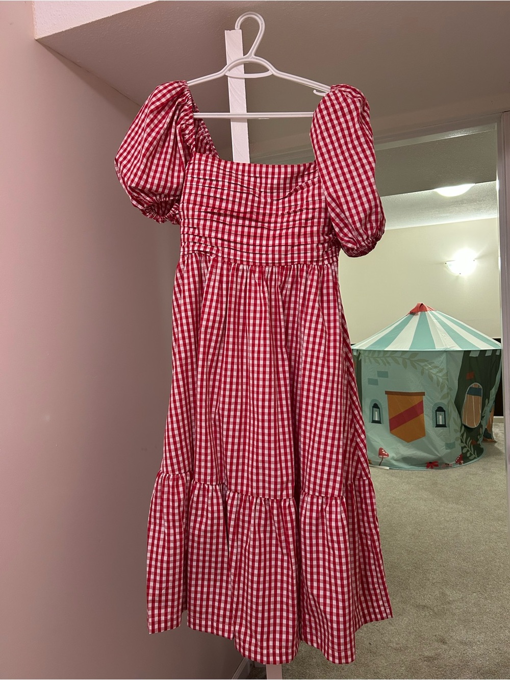 Abercrombie Emerson Puff Sleeve Midi Dress